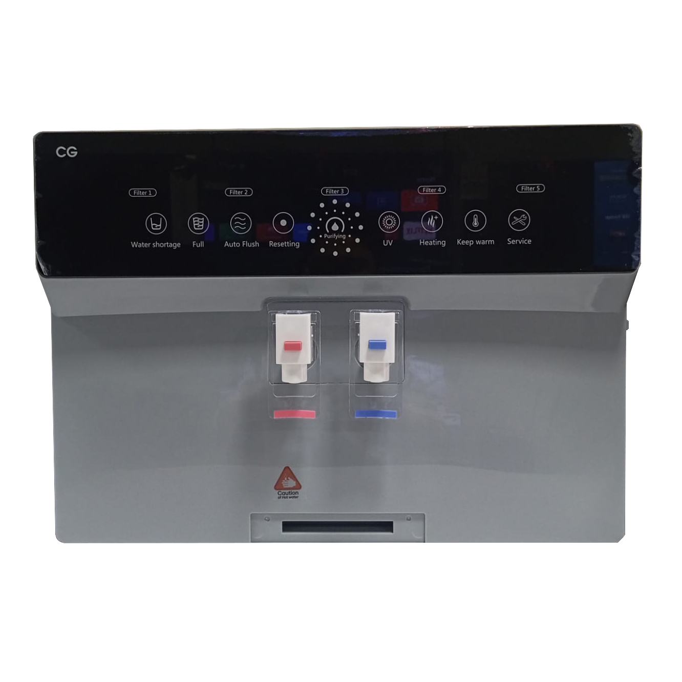 CG 574 Watt Hot & Normal Water Purifier model CG RO PURE front view - GharOne Nepal